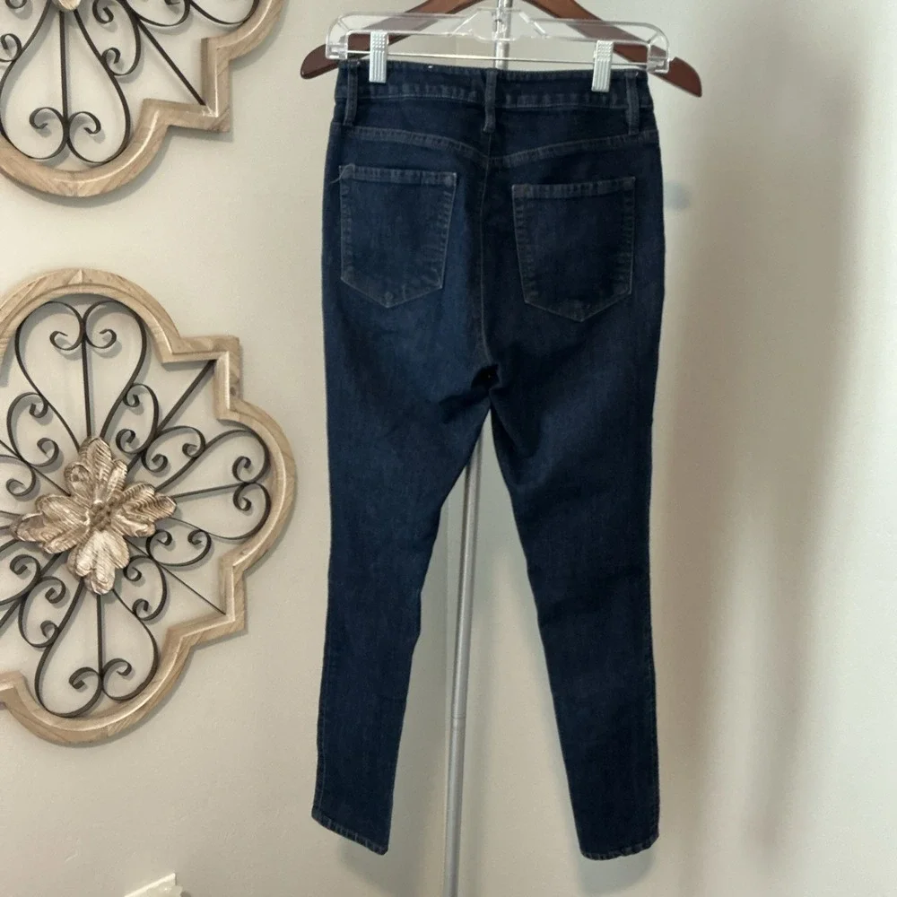 Ann Taylor Loft Curvy High Waist Skinny Ankle‎ Stretch Women's Jeans Sz 25/0